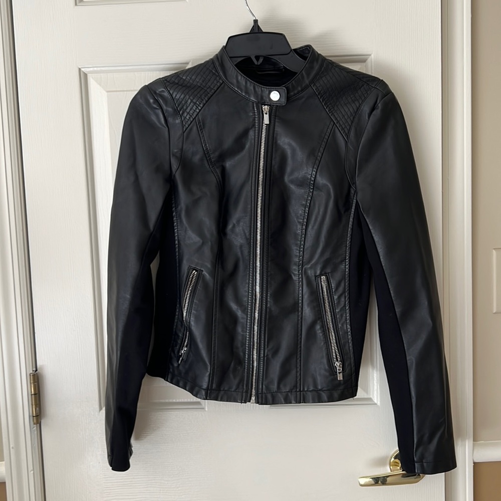 Express, leather jacket, black, size small